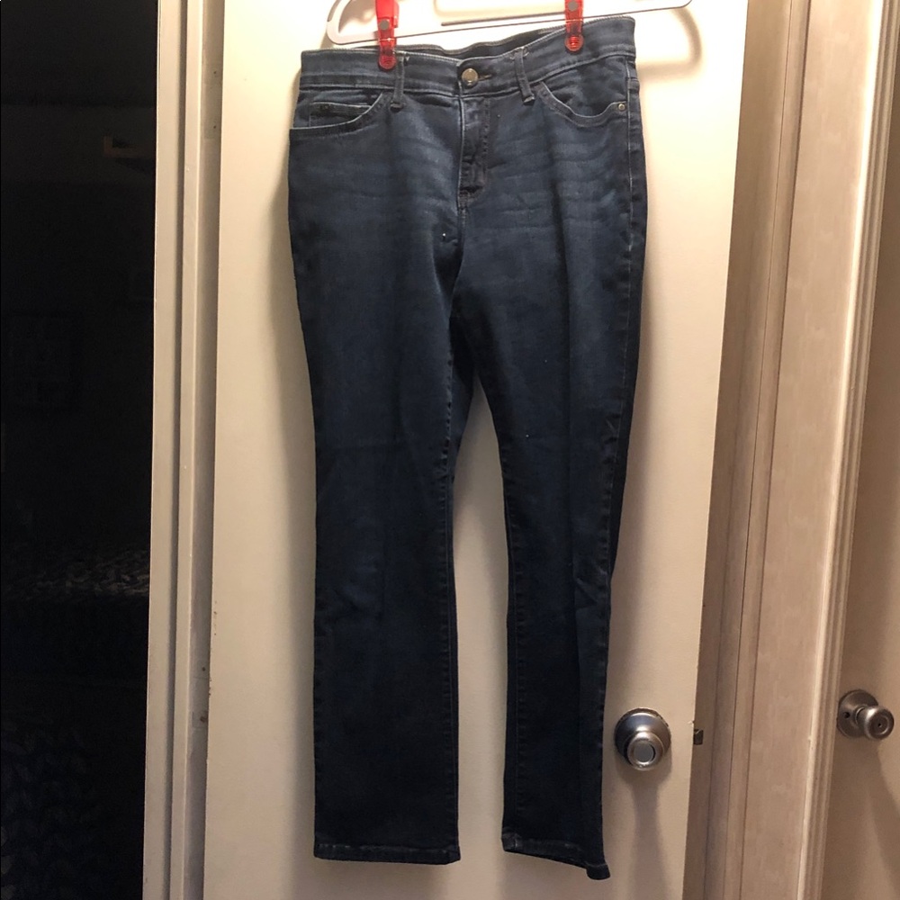 Women's Classic Dark Blue Straight Leg Jeans